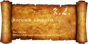 Korcsok Leopold névjegykártya